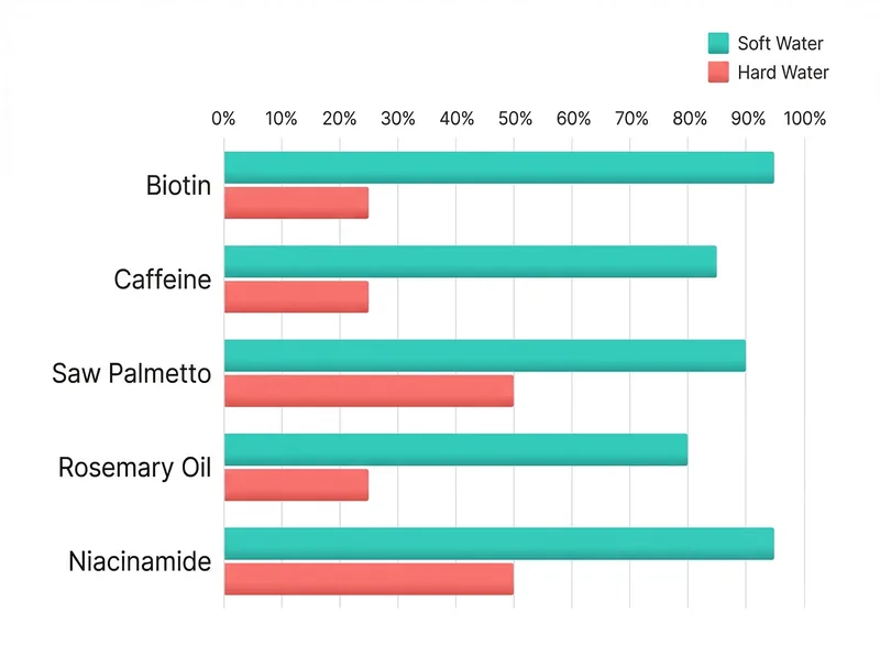 Clinical effectiveness ratings of common hair growth ingredients in hard water versus soft water conditions